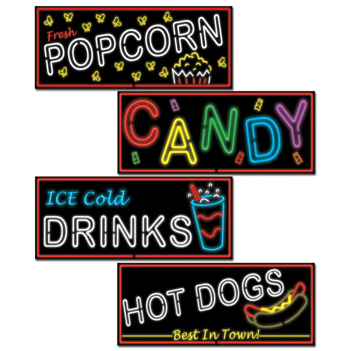 Neon Food Sign Cutouts 1
