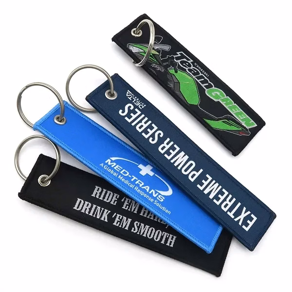 Custom Embroidered Flight Keychain with Multi Color Thread — Aviation & Travel Branding