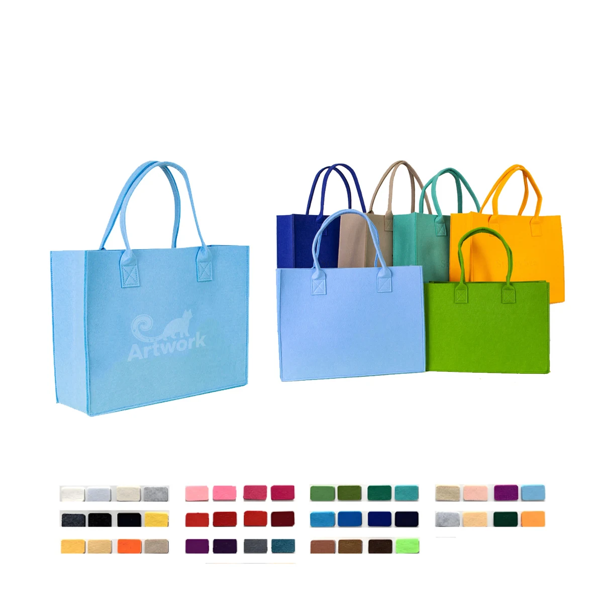Customized Felt Tote Bag 1