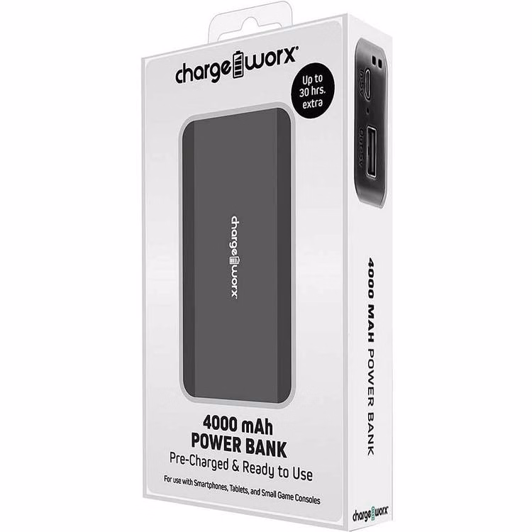 4000 mAh Power Banks - Black Pre-Charged