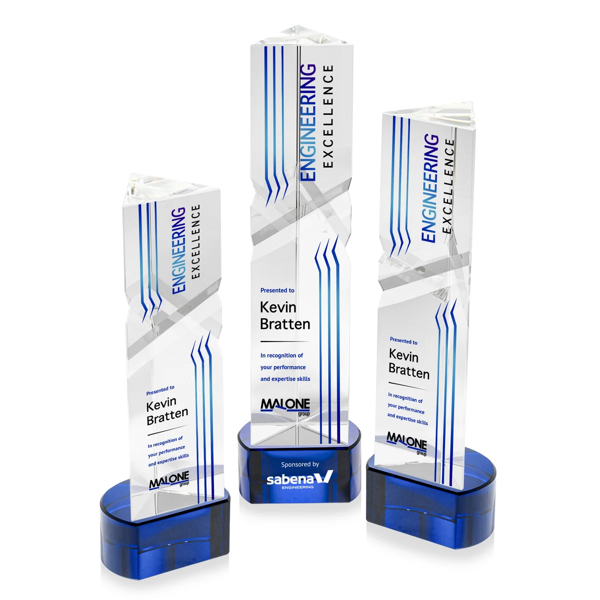 Oakham VividPrint™ Award on Paragon Base - Blue 1