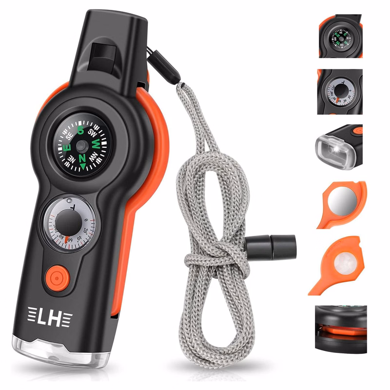 7-in-1 Emergency Survival Function Whistle