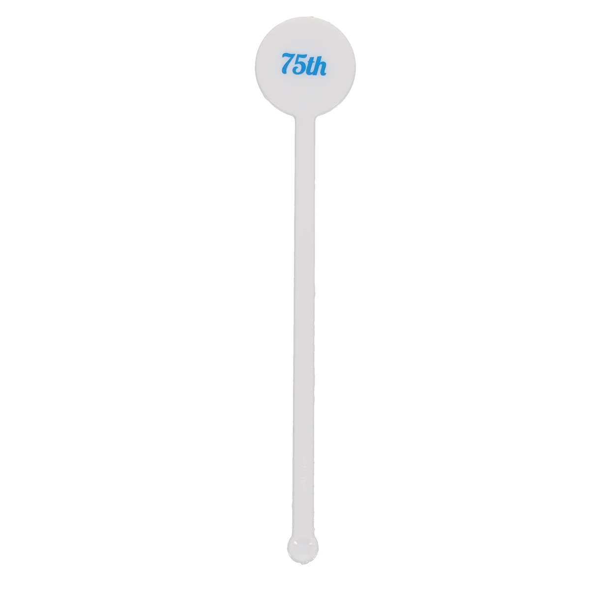 Plastic Drink Stirrer 6.000" Round White Tradition Print 1
