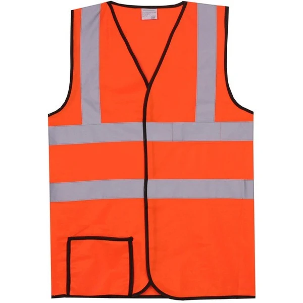 Polyester Orange Solid Safety Vest SV157 1
