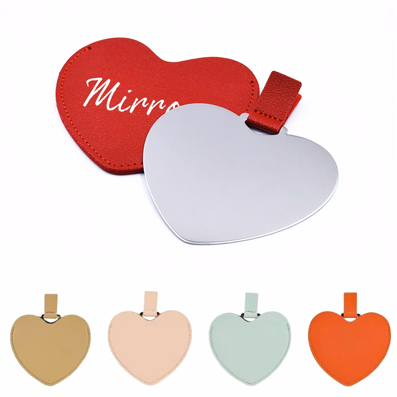 Stainless Steel Mirror with PU Leather Cover