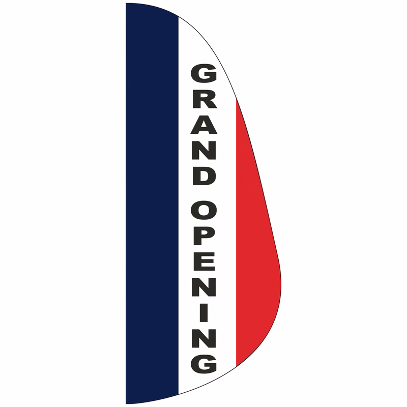 "GRAND OPENING" 3' x 8' Message Feather Flag