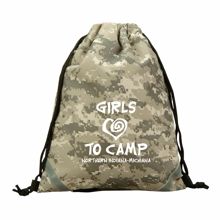 The Digital Camo Drawstring Backpack