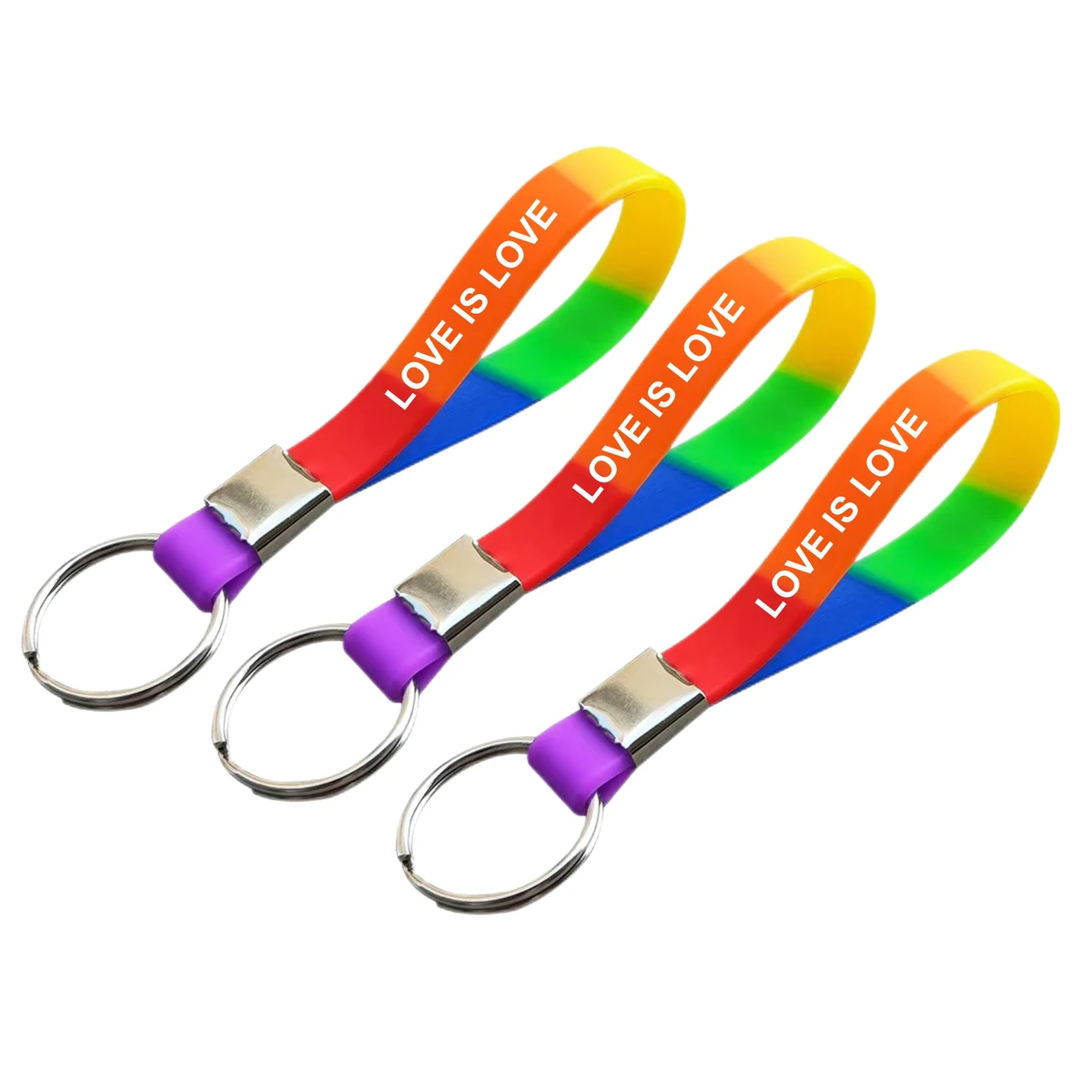 Rainbow Silicone Keychain 1