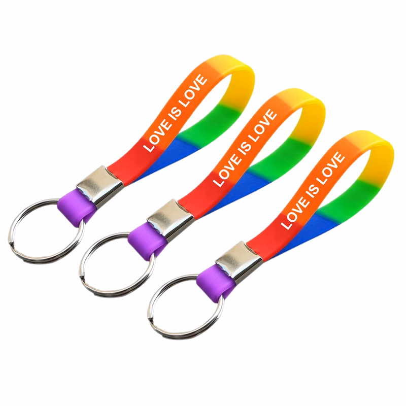 Rainbow Silicone Keychain
