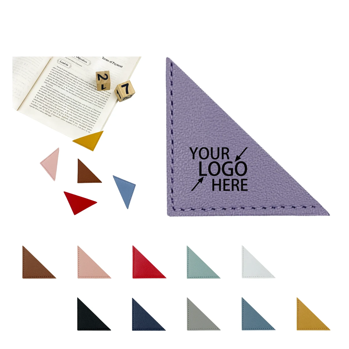 PU Leather Triangular Bookmark 1