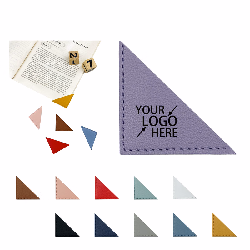 PU Leather Triangular Bookmark
