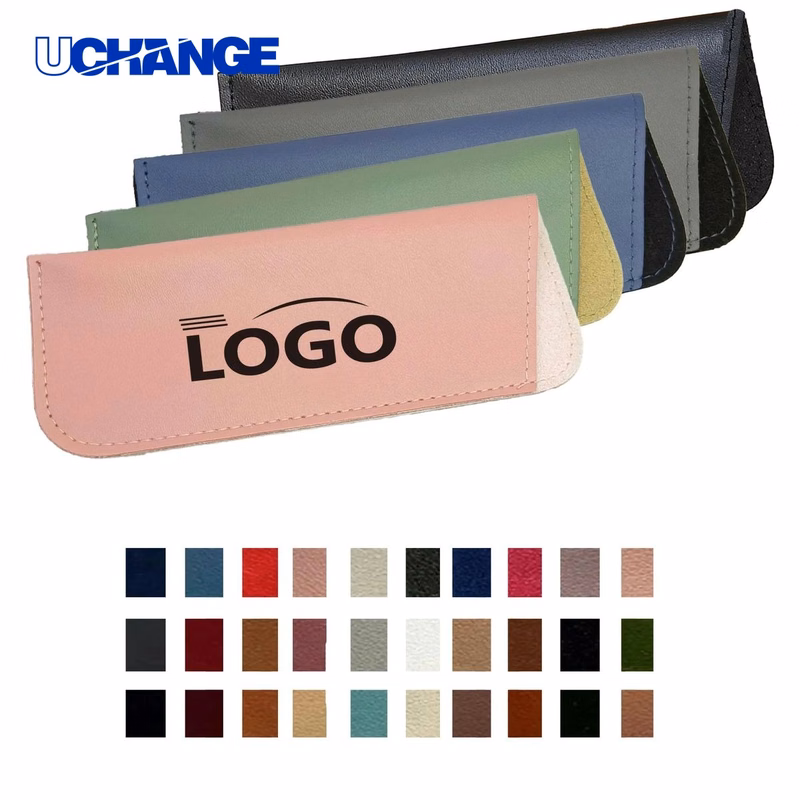 Eyewear Soft PU Leather Eyeglass Case Pouch Organizer