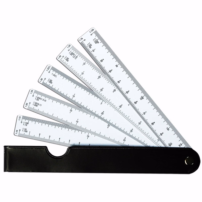 Foldable 7.5 inch Fan Scale Ruler