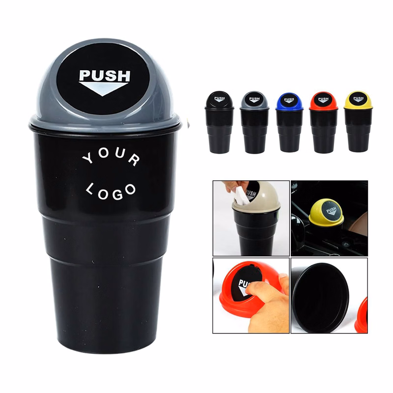 Plastic Car Trash Bin Fits Cup Holders