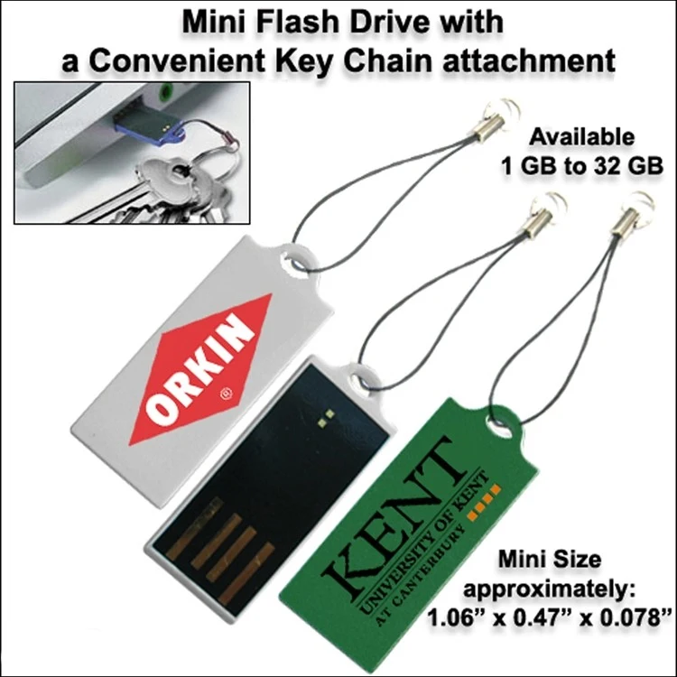 Mini Flash Drive with Key String / USB - 512 MB 1