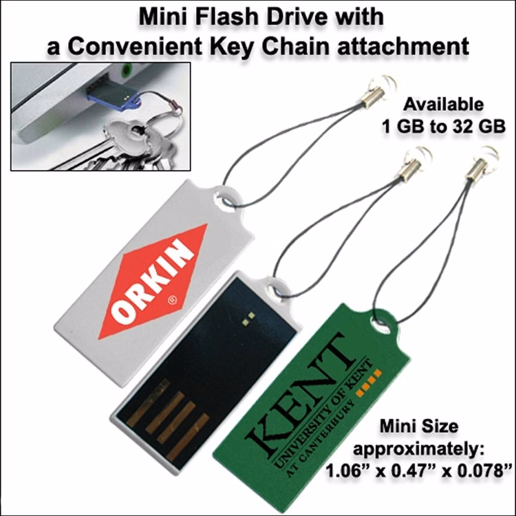 Mini Flash Drive with Key String / USB - 512 MB