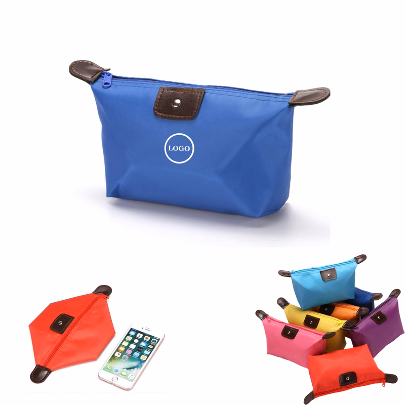 Compact Waterproof Nylon Cosmetic Bag