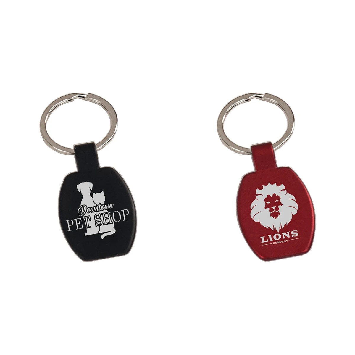 1 5/8" Rectangle Keychain 1