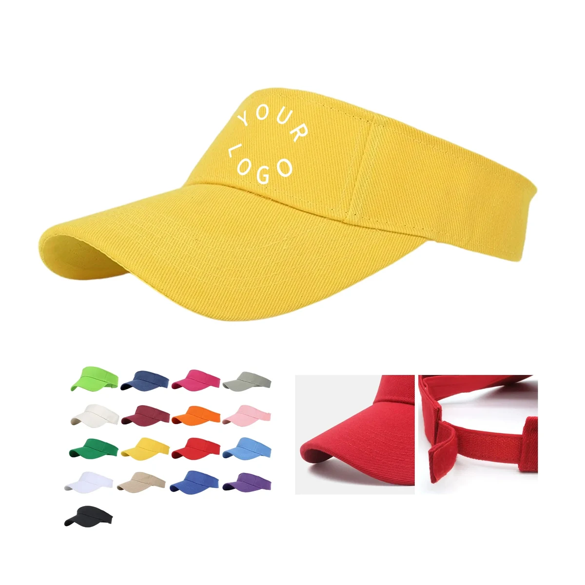 Adjustable Cotton Baseball Cap with Magic Tape Closure 1