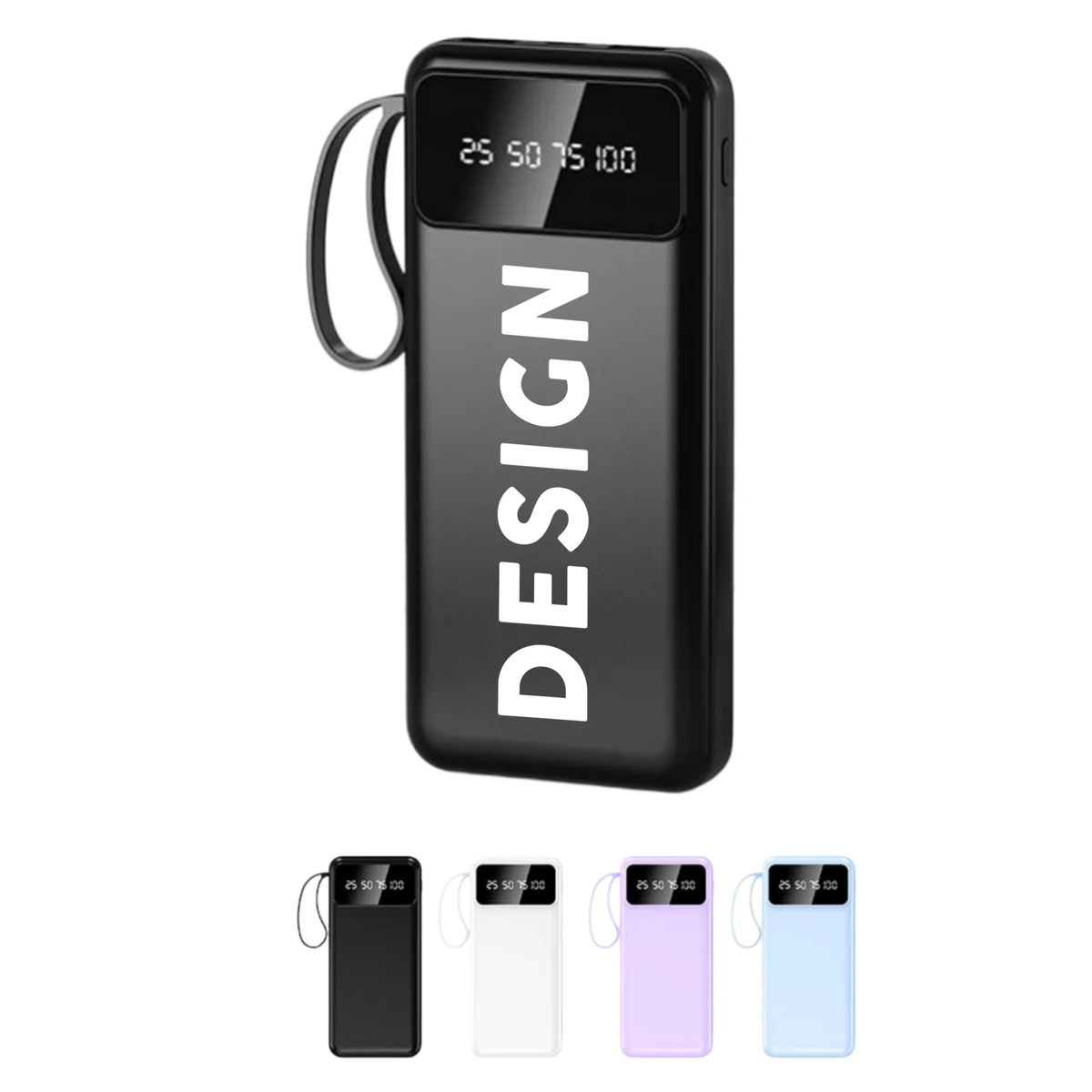 10000mAh 4 Cable Power Bank LED Digital Travel Charger 1