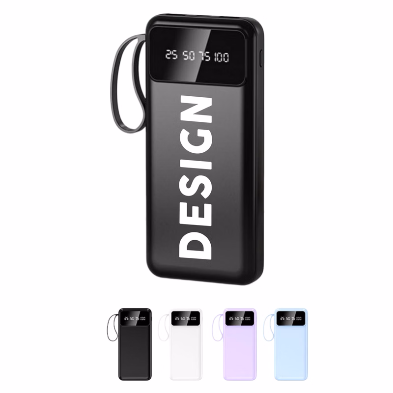 10000mAh 4 Cable Power Bank LED Digital Travel Charger
