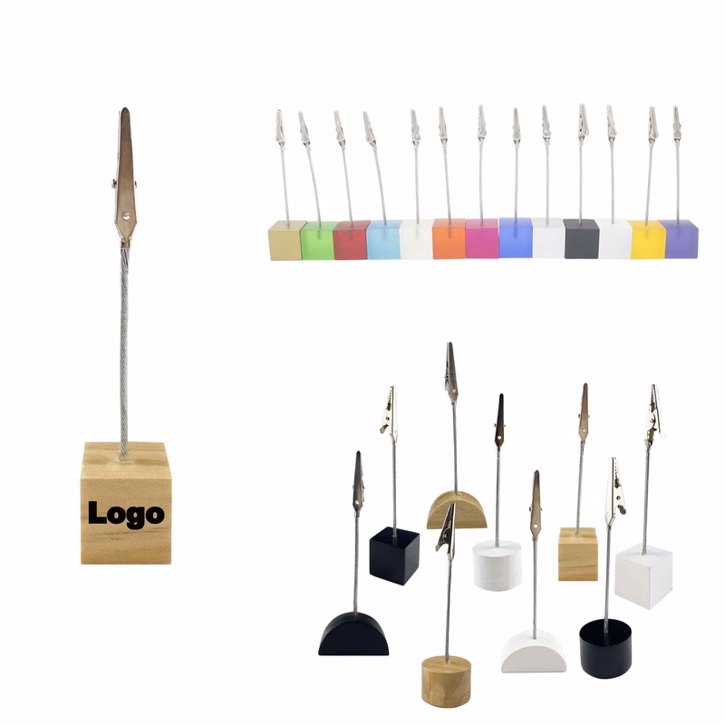 Photo Clip With Wooden Base