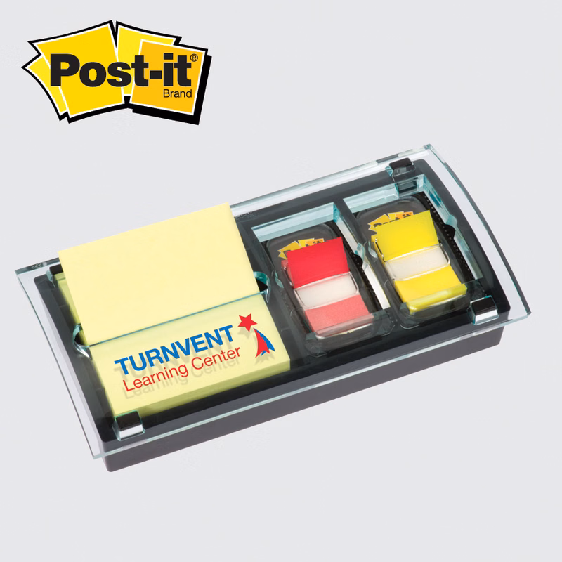 Post-it® Custom Printed  DS100 Pop-up Note and Flag Dispenser - 