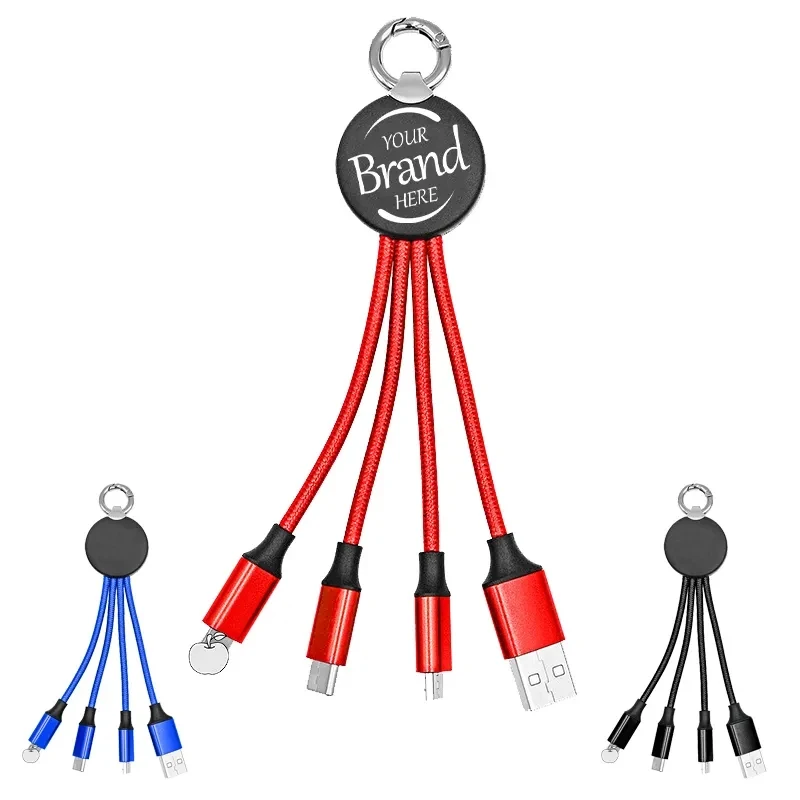 3-In-1 Charging Cable W/ Key Ring 1