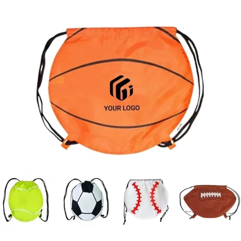 Sport Style Durable Polyester Waterproof Drawstring Backpack 1