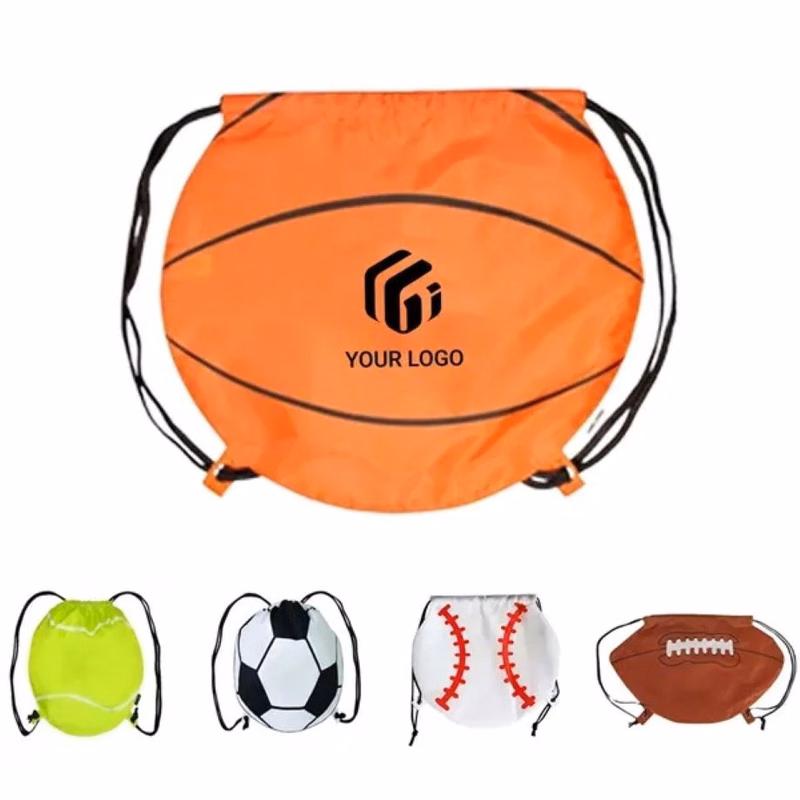 Sport Style Durable Polyester Waterproof Drawstring Backpack