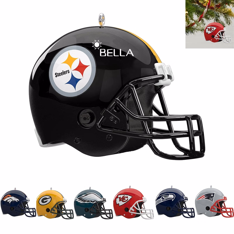 Acrylic Football Helmet Christmas Tree Ornament