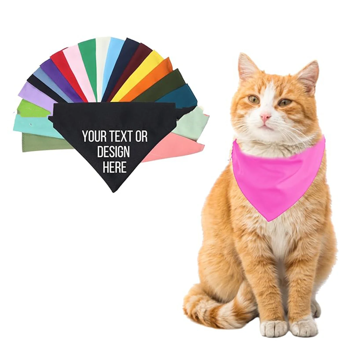 Custom Printed Pet Scarf Bib 1