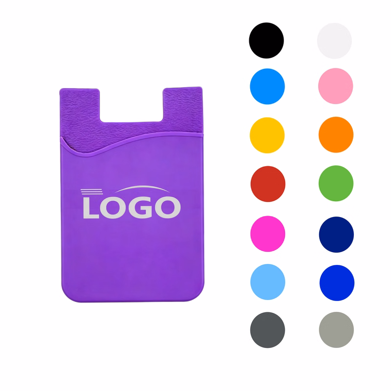 Silicone Cell Card Holder for Back of Phone
