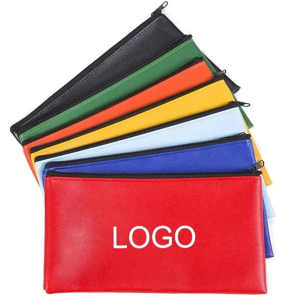 Zipper PU Leather Bank Deposit Bag 1