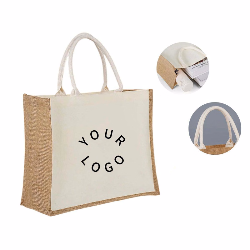 Eco Jute Tote Bag 14.6 Inches Spacious