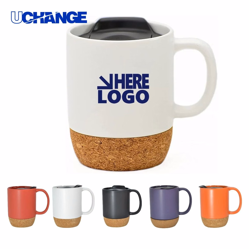 Ceramic Mug with Cork Base Lid