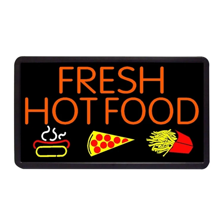 Fresh Hot Food 13" x 24" Simulated Neon Sign 1