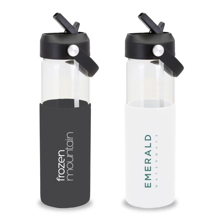 Lucid Borosilicate Glass Bottle w/ Silicone Sleeve 1