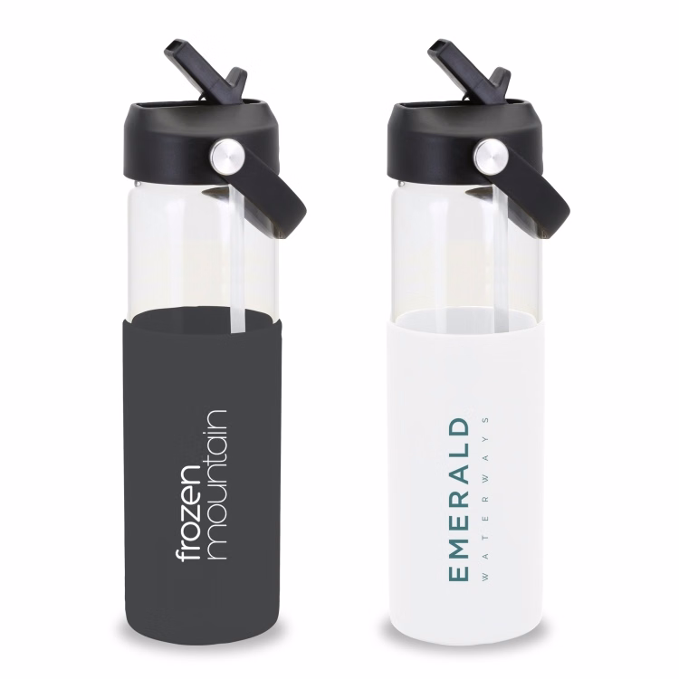 Lucid Borosilicate Glass Bottle w/ Silicone Sleeve