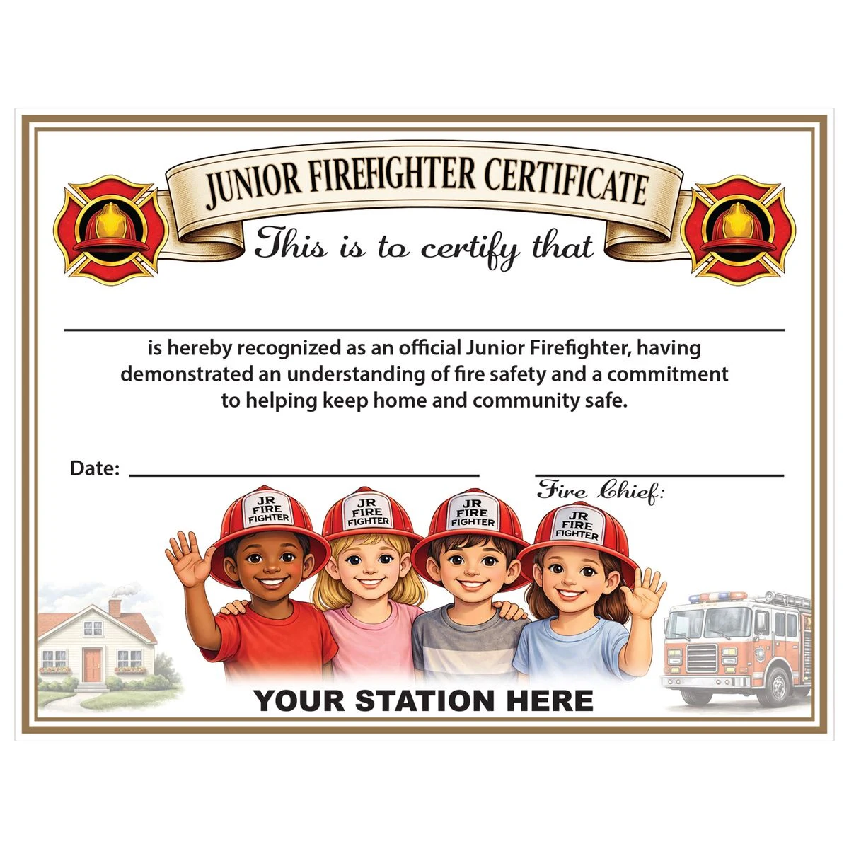Fire Safety Certificate "Junior Firefighter Certificate" 1
