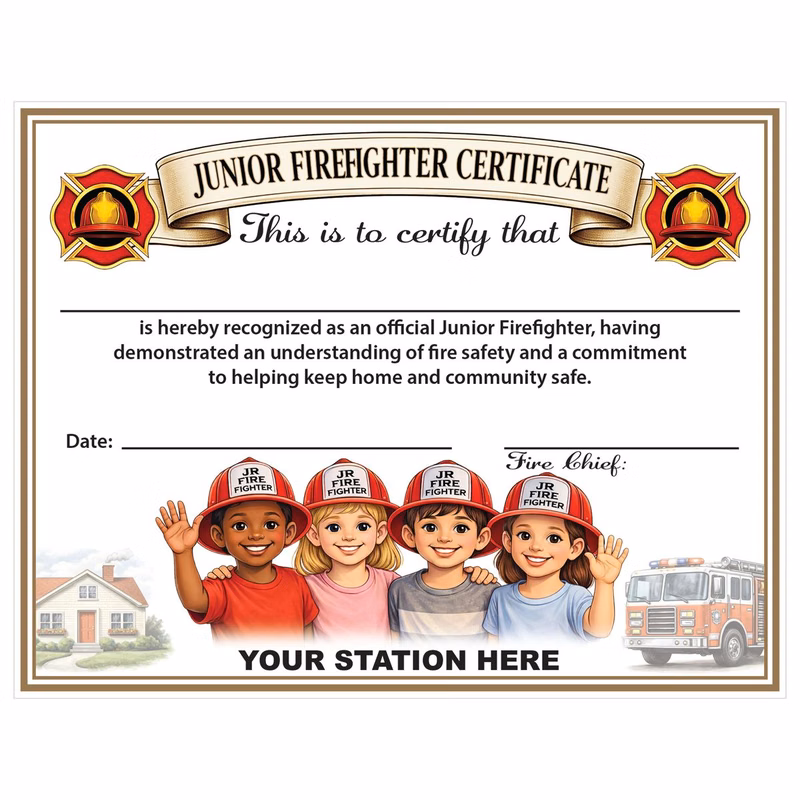 Fire Safety Certificate "Junior Firefighter Certificate"