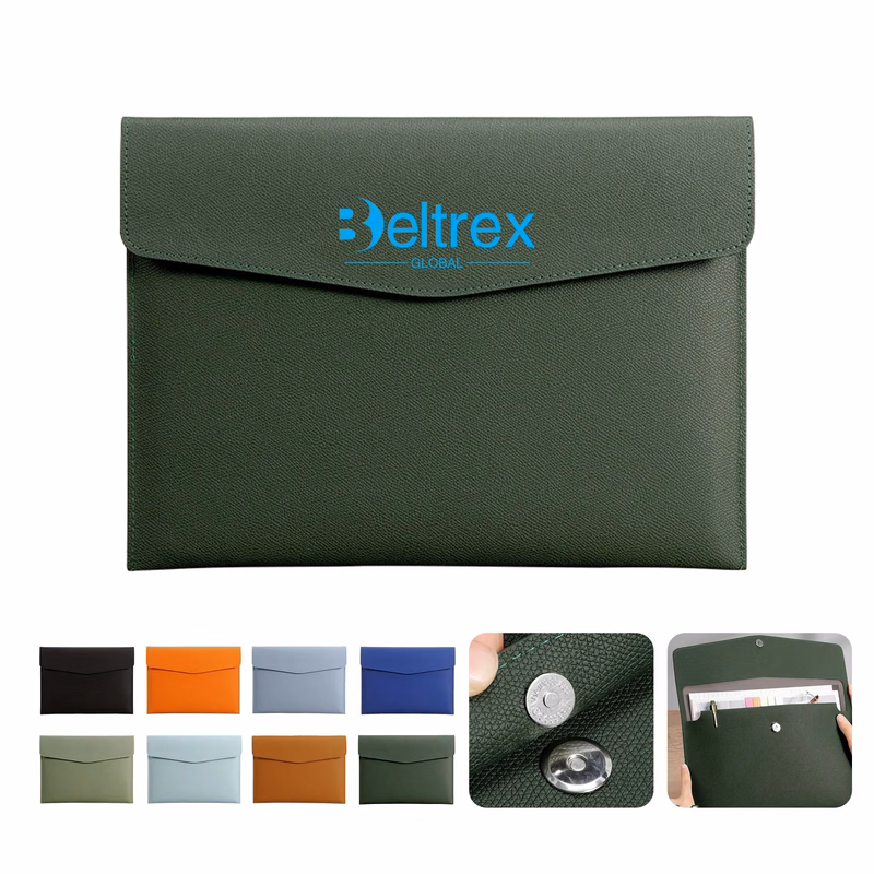 Professional A4 Leather File Folder with Large Capacity