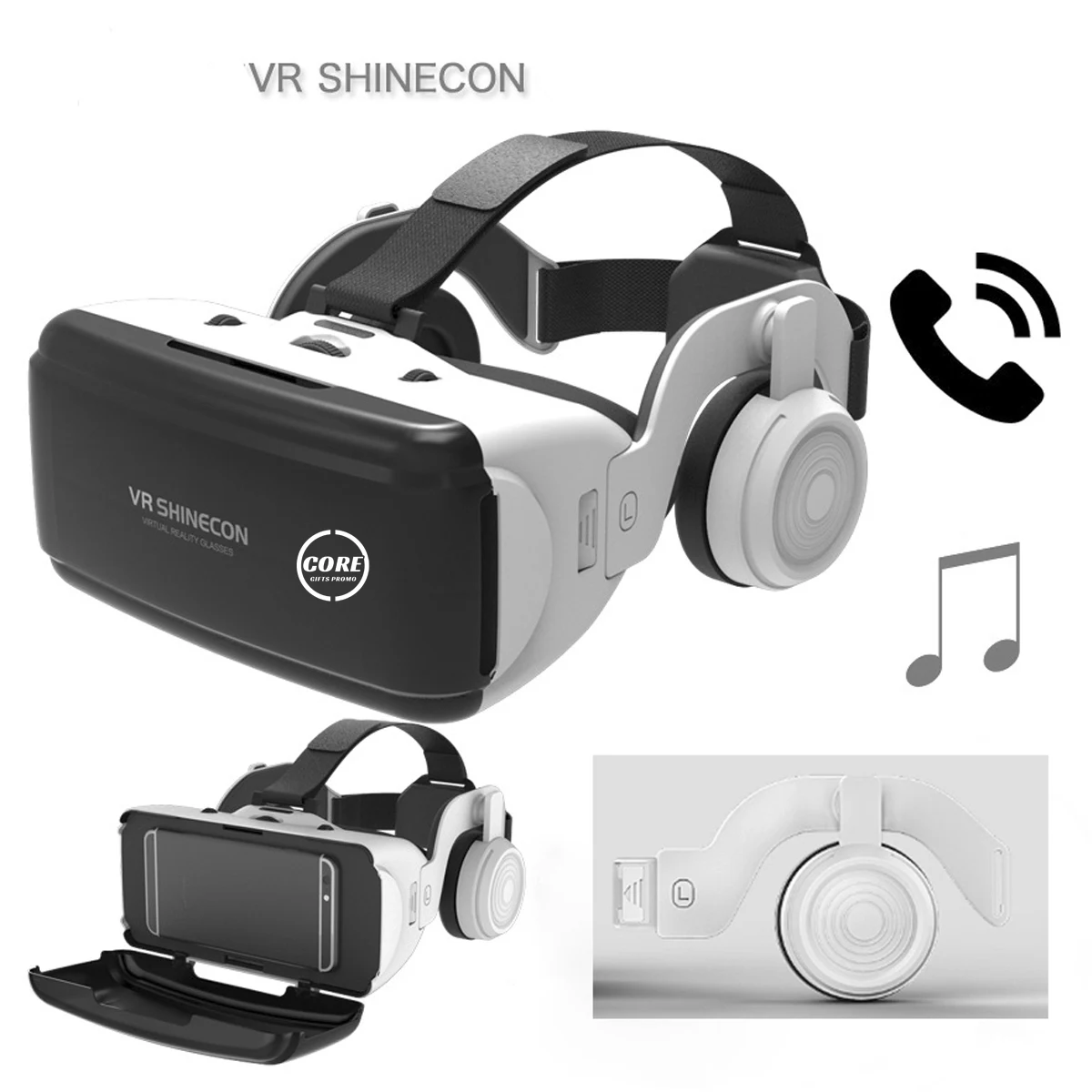 3D VR Virtual Reality Headset with Wireless Headphones 1