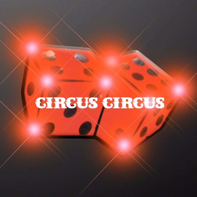 Flashing Dice LED Pin Blinkies