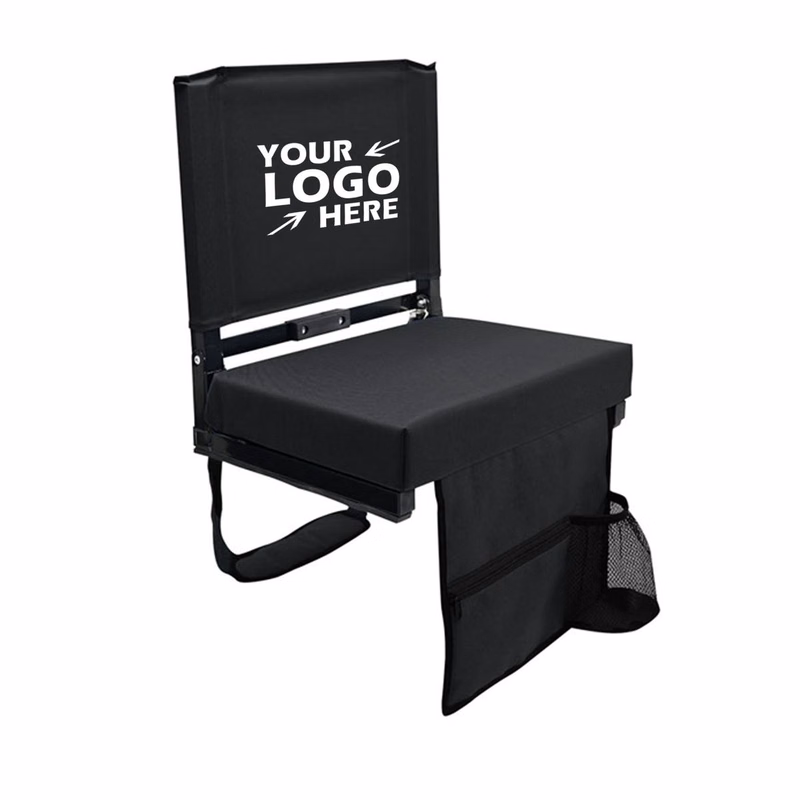 Portable Stadium Seat with Shoulder Strap & Cup Holder
