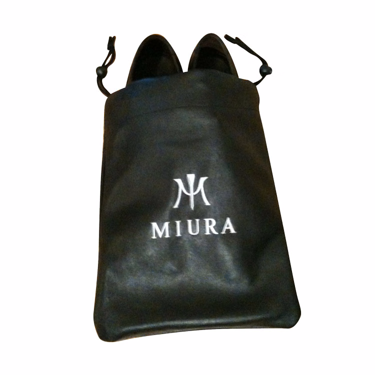 Synthetic Leather Drawstring Shoe Bag