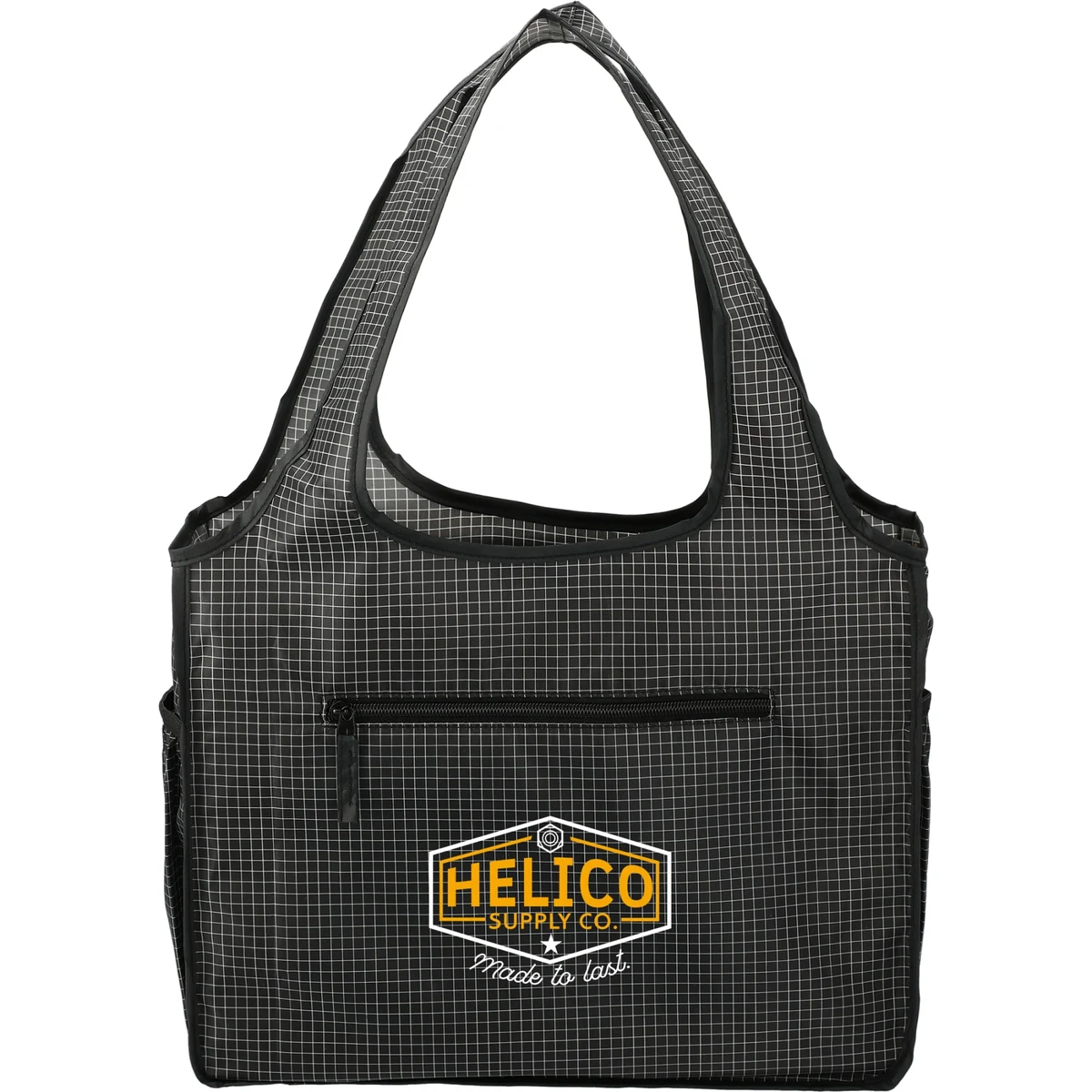 Grid Bungalow Tote, custom tote bag with logo imprint 1