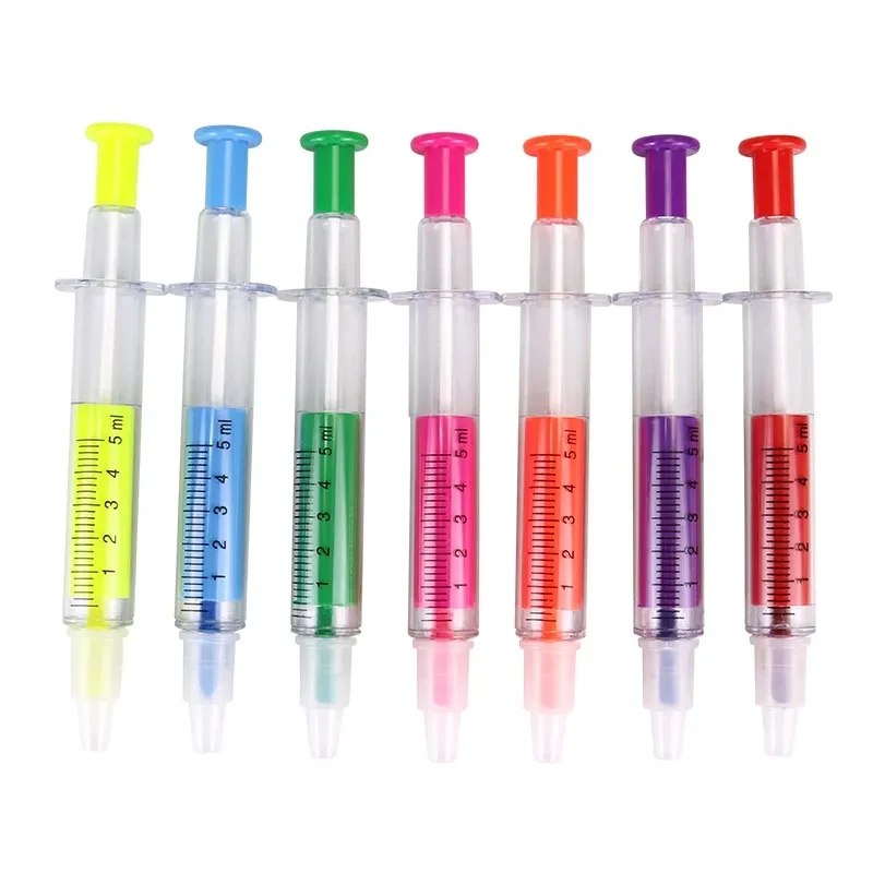 Syringe Ball Pens With Highlighter 1
