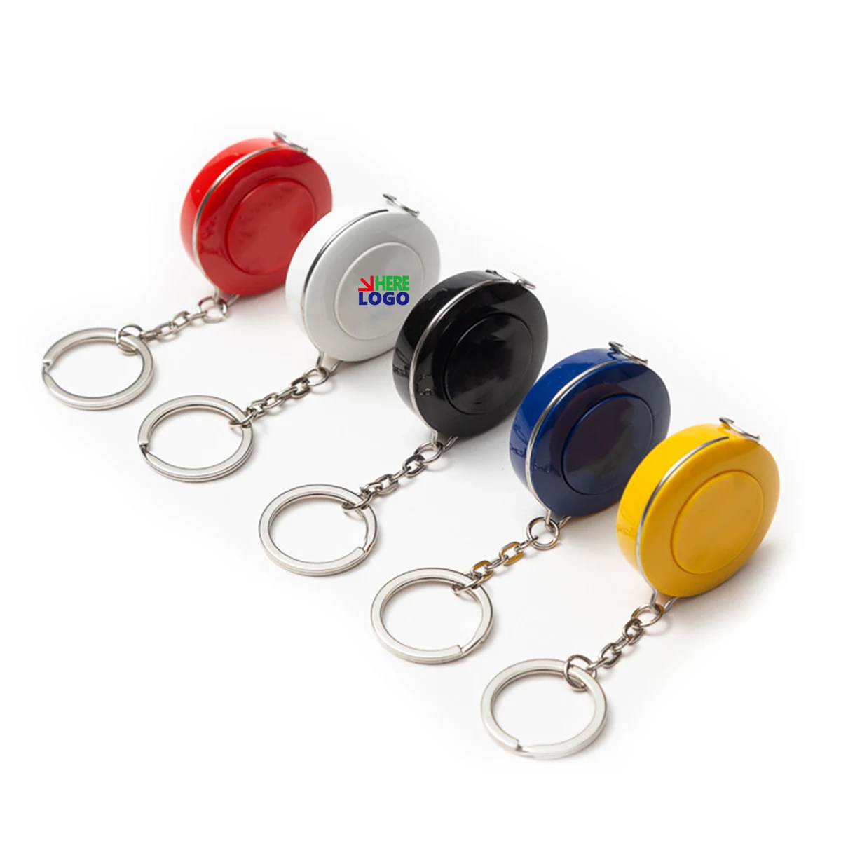 2-in-1 ABS Mini Retractable Measuring Tape Keychain 1
