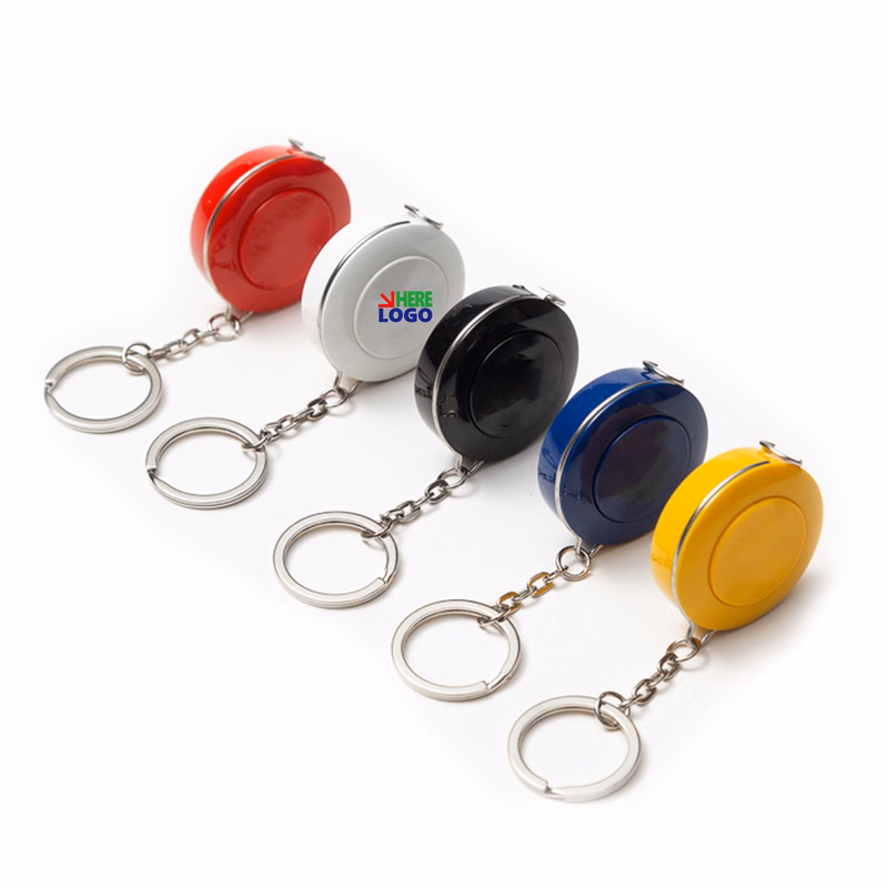 2-in-1 ABS Mini Retractable Measuring Tape Keychain